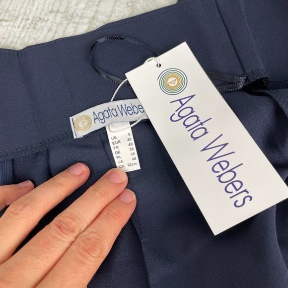 AGATA WEBERS Navy Crease Shorts 8 - Picture 10 of 14